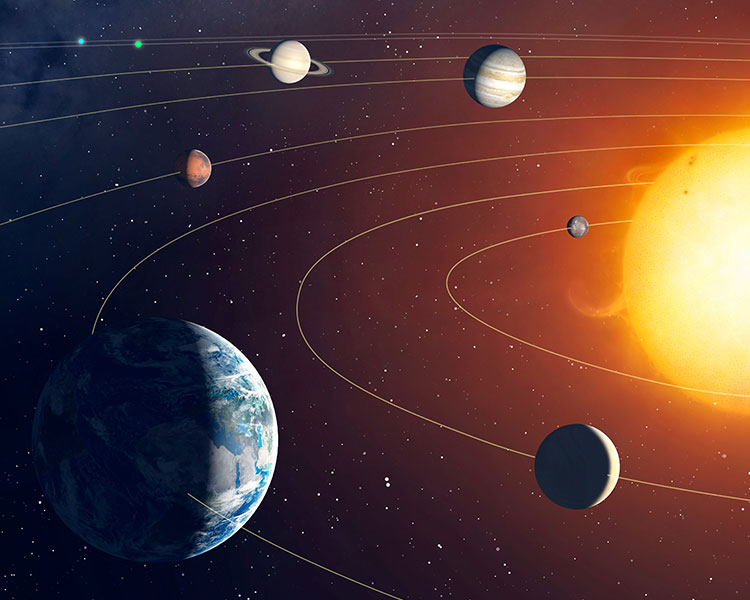 Image of the planets in our solar system