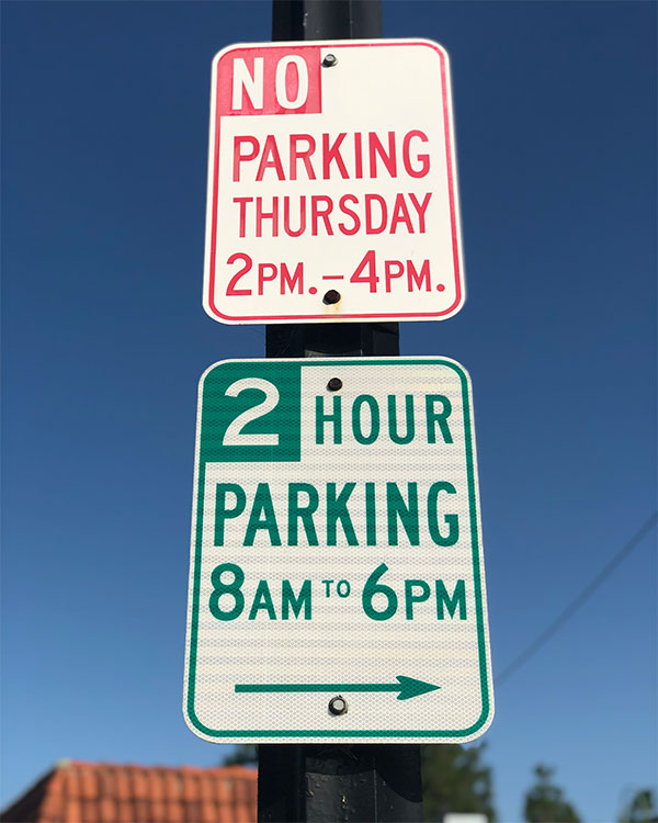 Image showing two parking signs