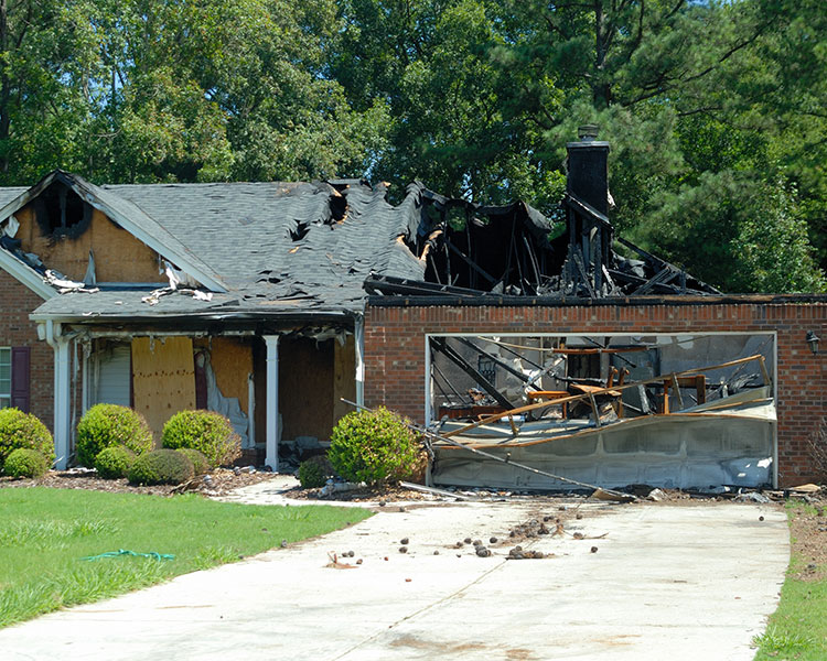 Photo of a destroyed home